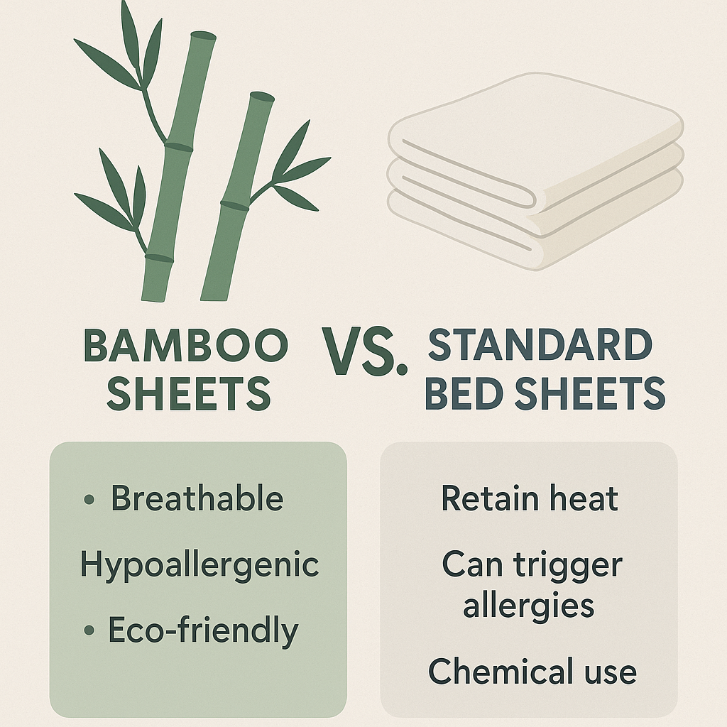 🛏️ Sleep Smarter: Why Bamboo Sheets Are a Healthier Choice Than Standard Sheets