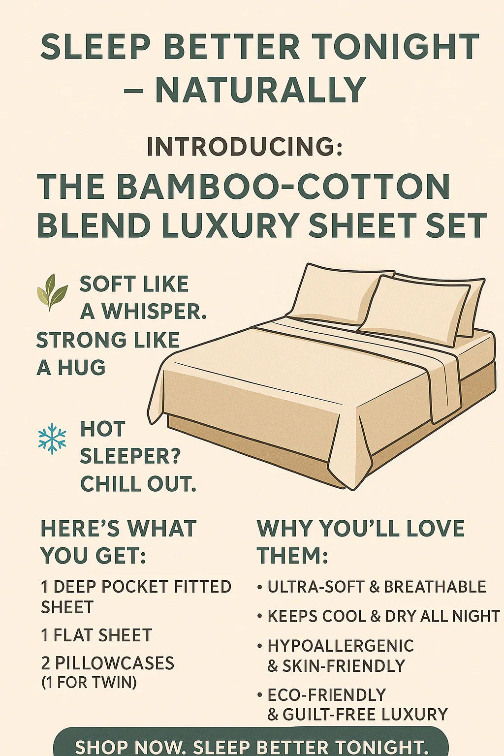Tired of tossing, turning, and waking up in a tangle of sweaty sheets? Say hello to your new sleep obsession: our Bamboo-Cotton Blend Luxury Sheet Set – the perfect combo of softness, breathability at Well Building Connection