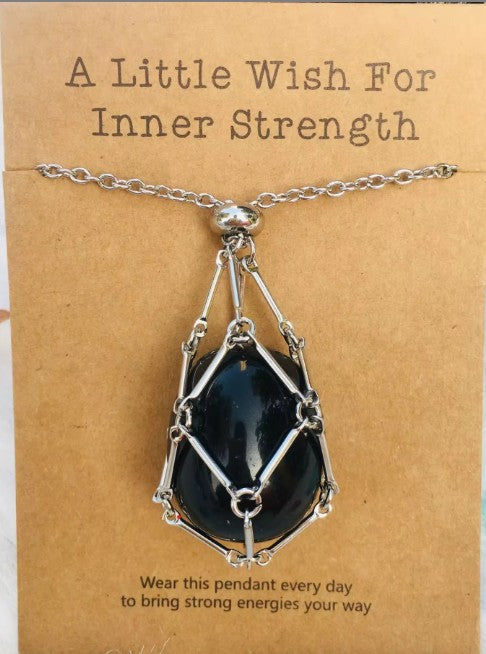 Quartz Stone Stainless Steel Pendants