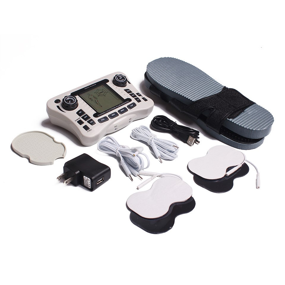 TENS Dual Channel - Electronic Pulse Massager EMS for Pain Relief - Muscle Stimulator - Physiotherapy