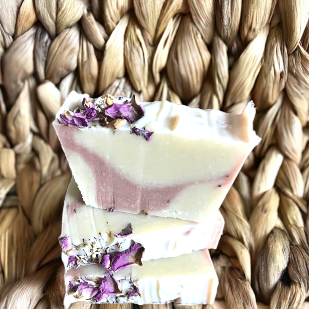 Handmade natural soap bar with lavender and rose petals embedded in the surface. Lavender Livy and Mia Rose Hand-Made Natural Soap
Indulge in the soothing, aromatic experience of Lavender Livy & Mia Rose Handmade Natural Soap, crafted with love and care using 100% natural ingredients. This luxurious soap bar combines the calming essence of lavender with the delicate, floral notes of Mia rose, creating a relaxing and rejuvenating bathing experience.
Handmade in small batches.at Well Building Connection