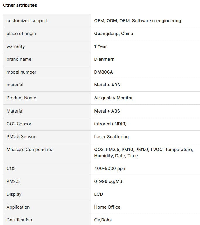 Multi-Function 9-in-1 Air Quality Monitor