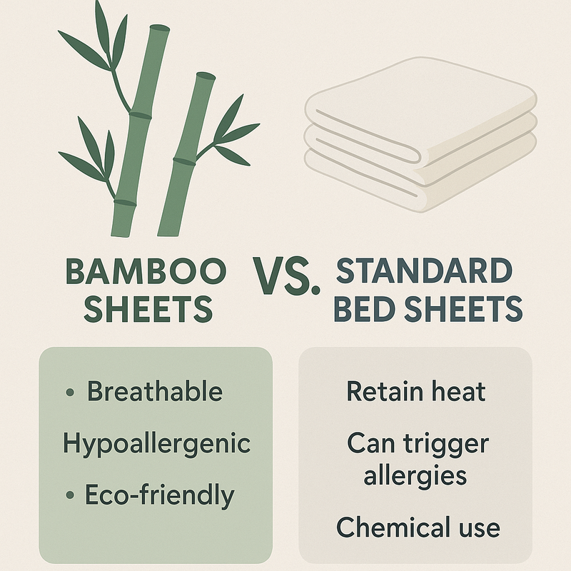 🛏️ Sleep Smarter: Why Bamboo Sheets Are a Healthier Choice Than Standard Sheets