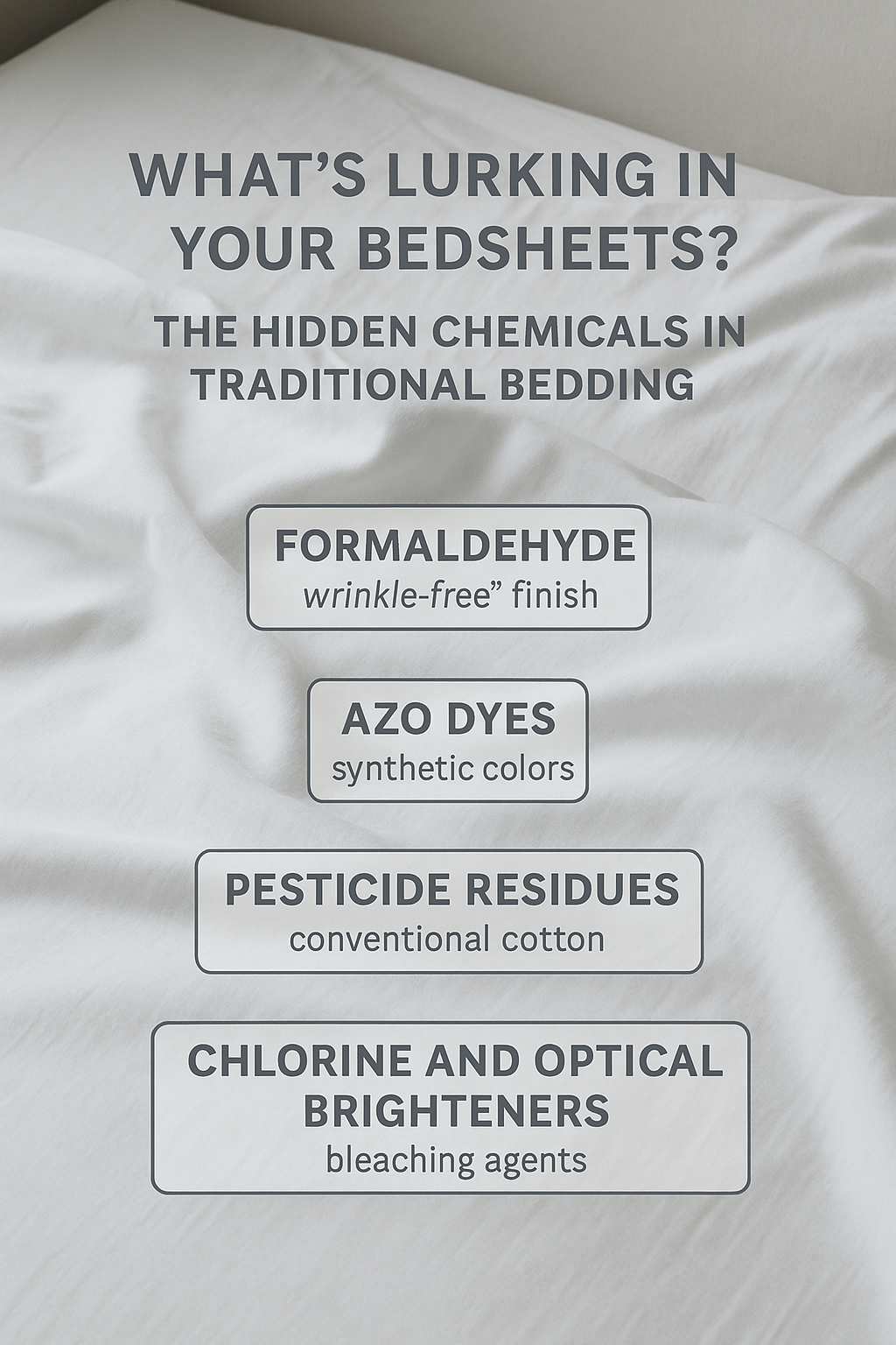 🛏️ What’s Lurking in Your Bedsheets? The Hidden Chemicals in Traditional Bedding