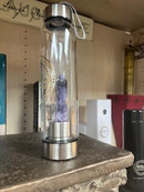 Well - Crystal Gem Infused 500ml Glass Water Bottle