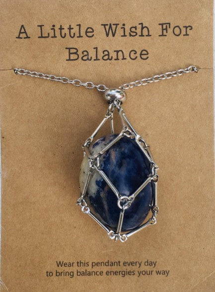 Quartz Stone Stainless Steel Pendants