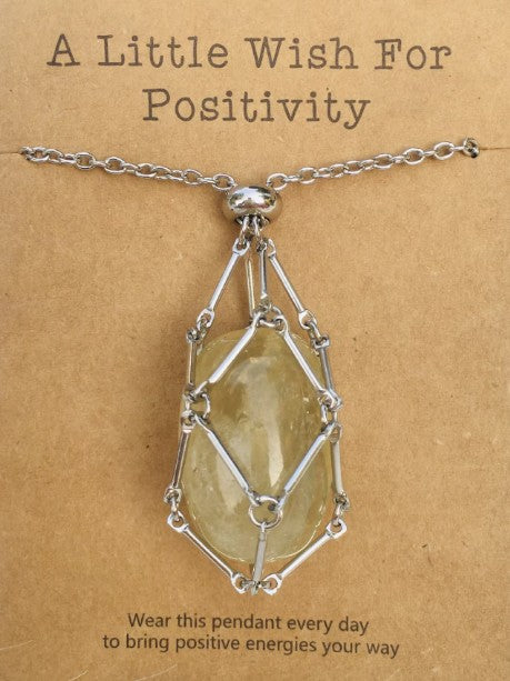 Quartz Stone Stainless Steel Pendants
