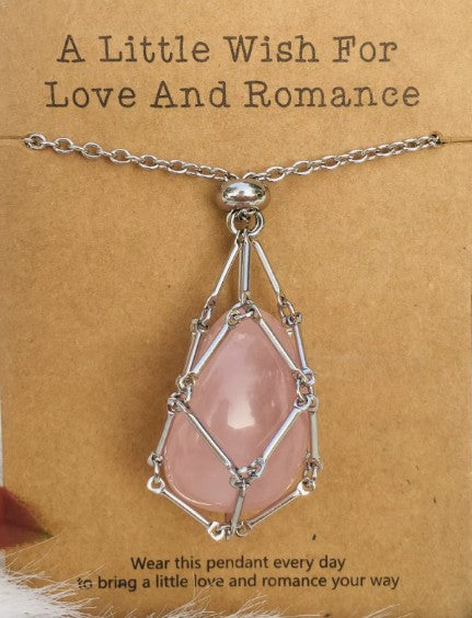 Quartz Stone Stainless Steel Pendants