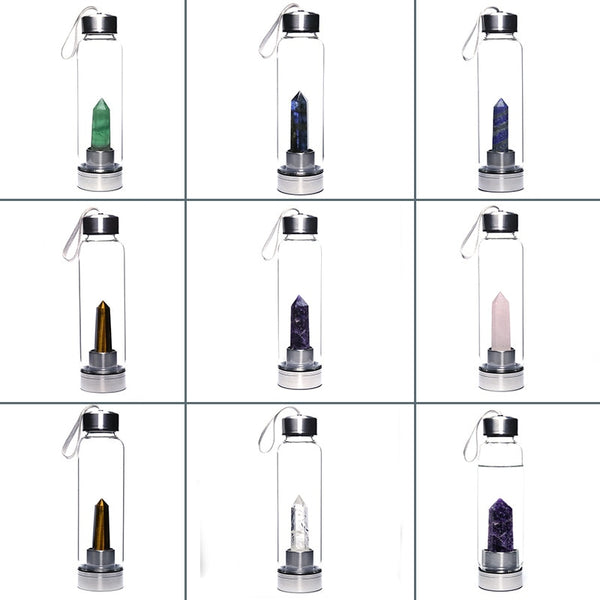 Natural Stone Gem Water Bottle - Well Building Connection