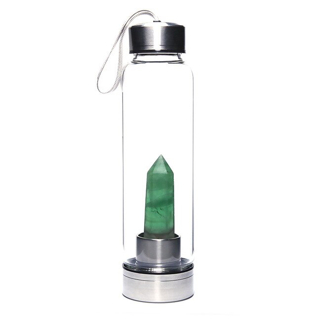 Natural Stone Gem Water Bottle - Well Building Connection