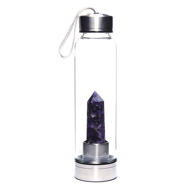 Natural Stone Gem Water Bottle - Well Building Connection