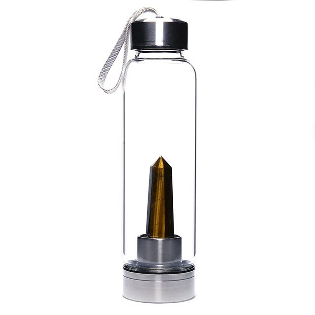 Natural Stone Gem Water Bottle - Well Building Connection