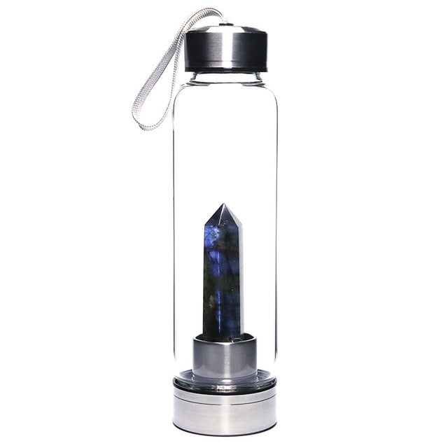 Natural Stone Gem Water Bottle - Well Building Connection