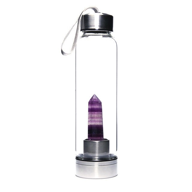 Natural Stone Gem Water Bottle - Well Building Connection