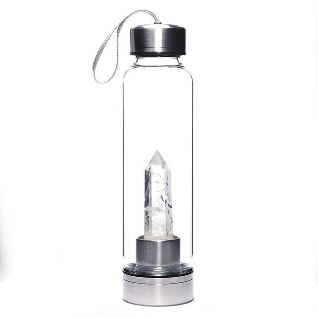 Natural Stone Gem Water Bottle - Well Building Connection