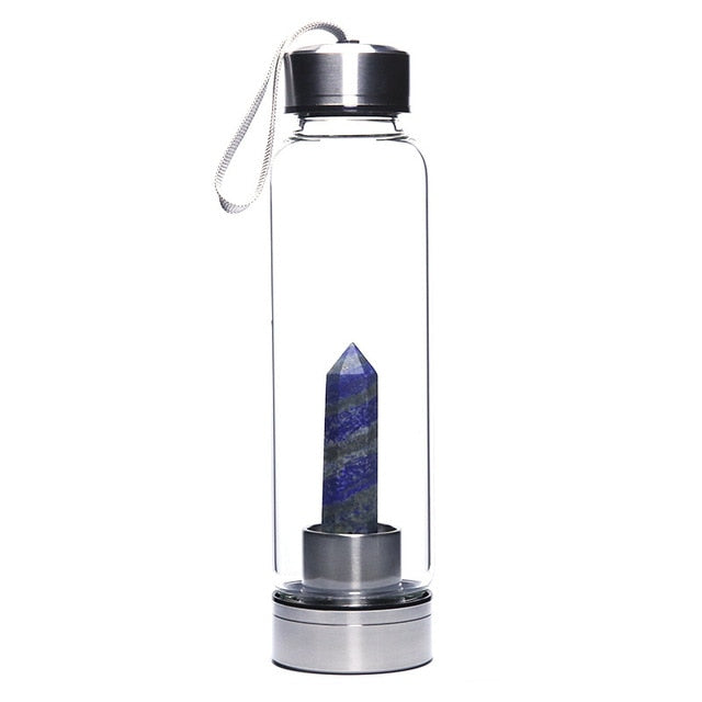 Natural Stone Gem Water Bottle - Well Building Connection