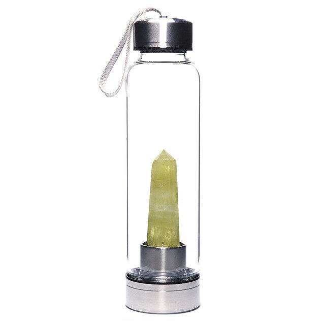 Natural Stone Gem Water Bottle - Well Building Connection